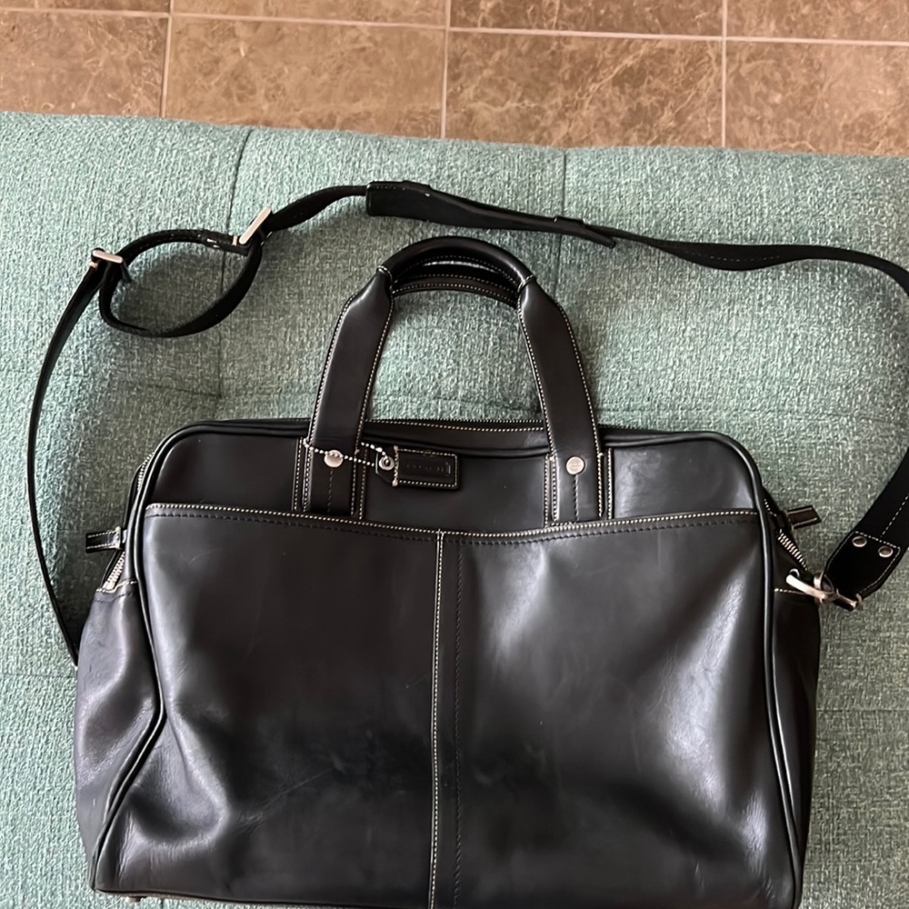 Coach leather men computer bag
